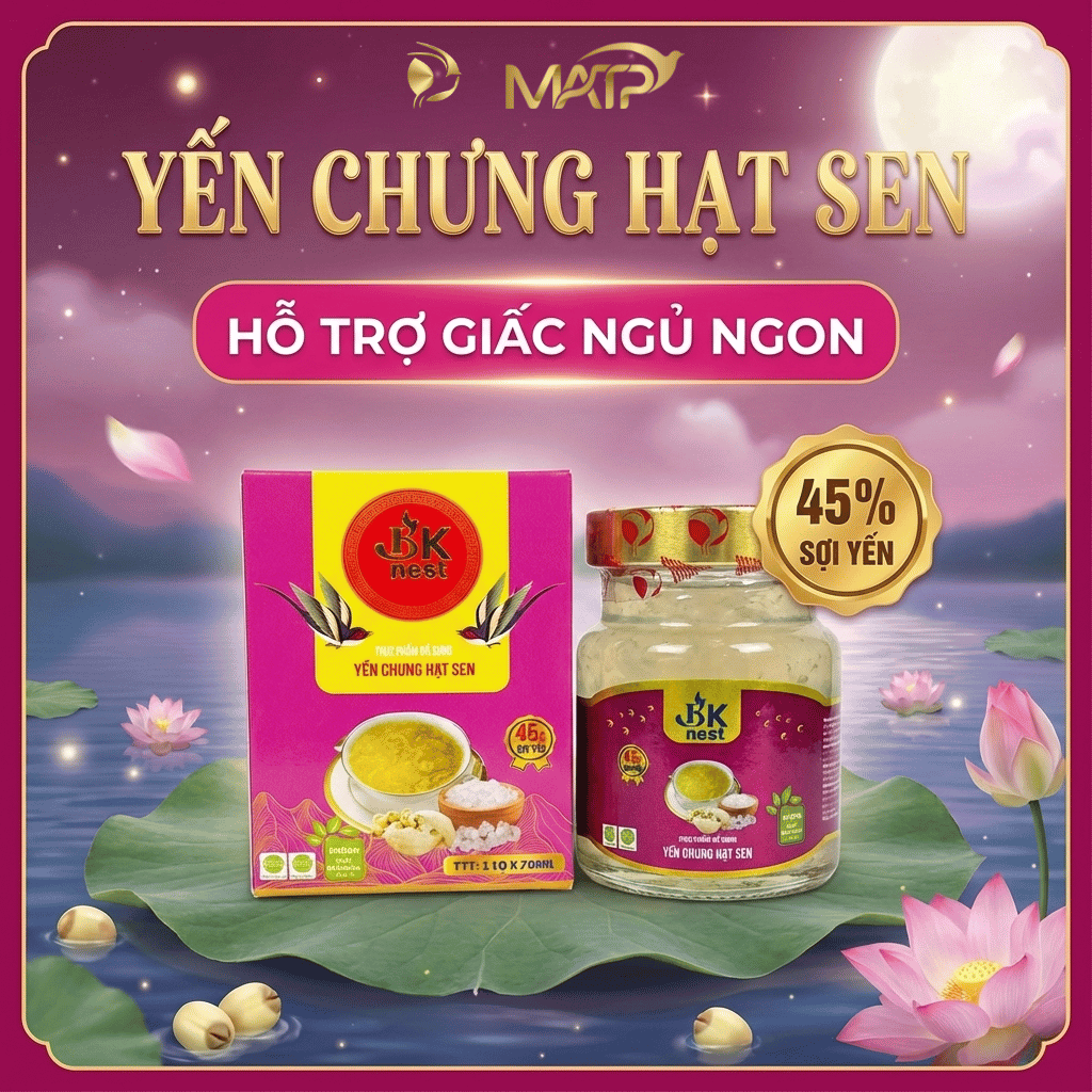 Yến chưng hạt sen 45%