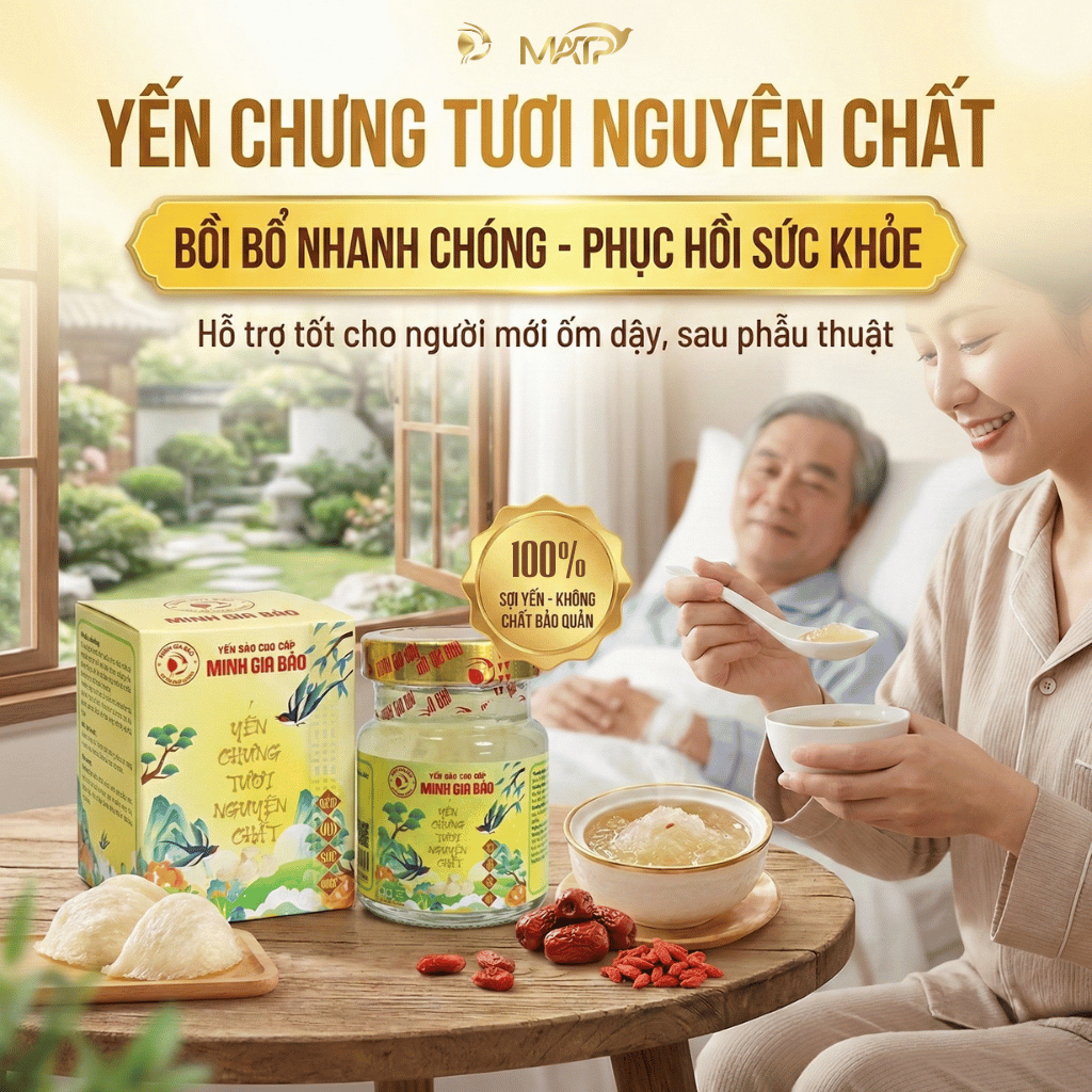 Yến chưng tươi nguyên chất 100%